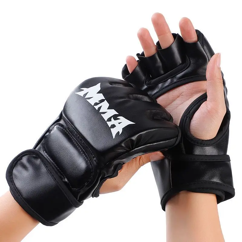 Paire de gants de boxe MMA haut de gamme pour adultes 2 Paire de gants de boxe MMA haut de gamme pour adultes