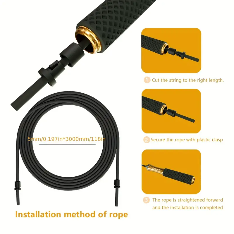 Corde à sauter lestée réglable ProFit avec verrouillage rapide 4 Corde à sauter lestée réglable ProFit avec verrouillage rapide – Image 3