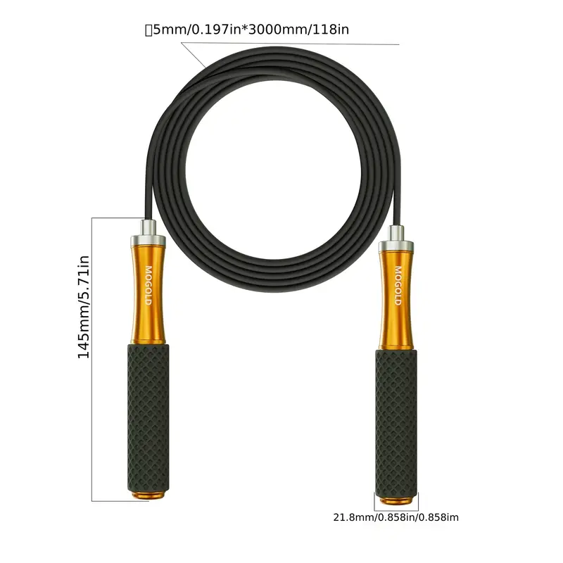 Corde à sauter lestée réglable ProFit avec verrouillage rapide 5 Corde à sauter lestée réglable ProFit avec verrouillage rapide – Image 4