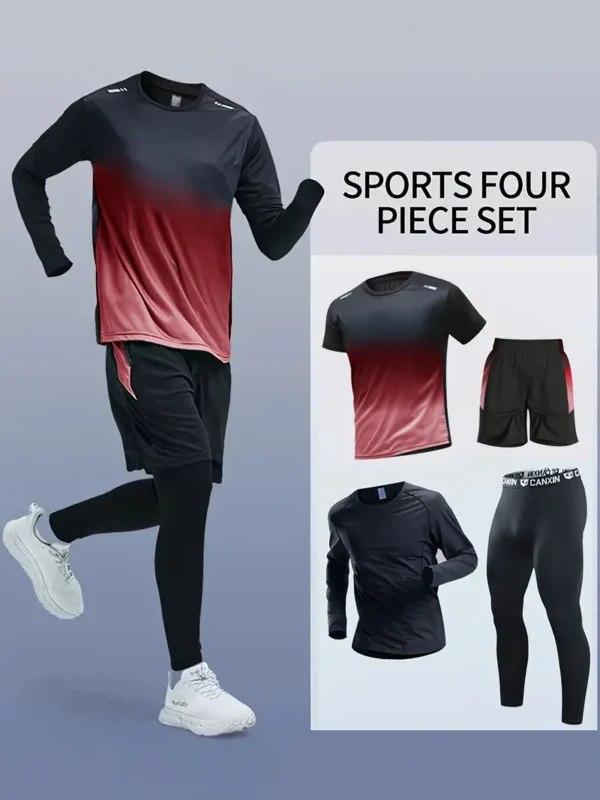 Ensemble de sport 4 pièces pour homme – Image 2