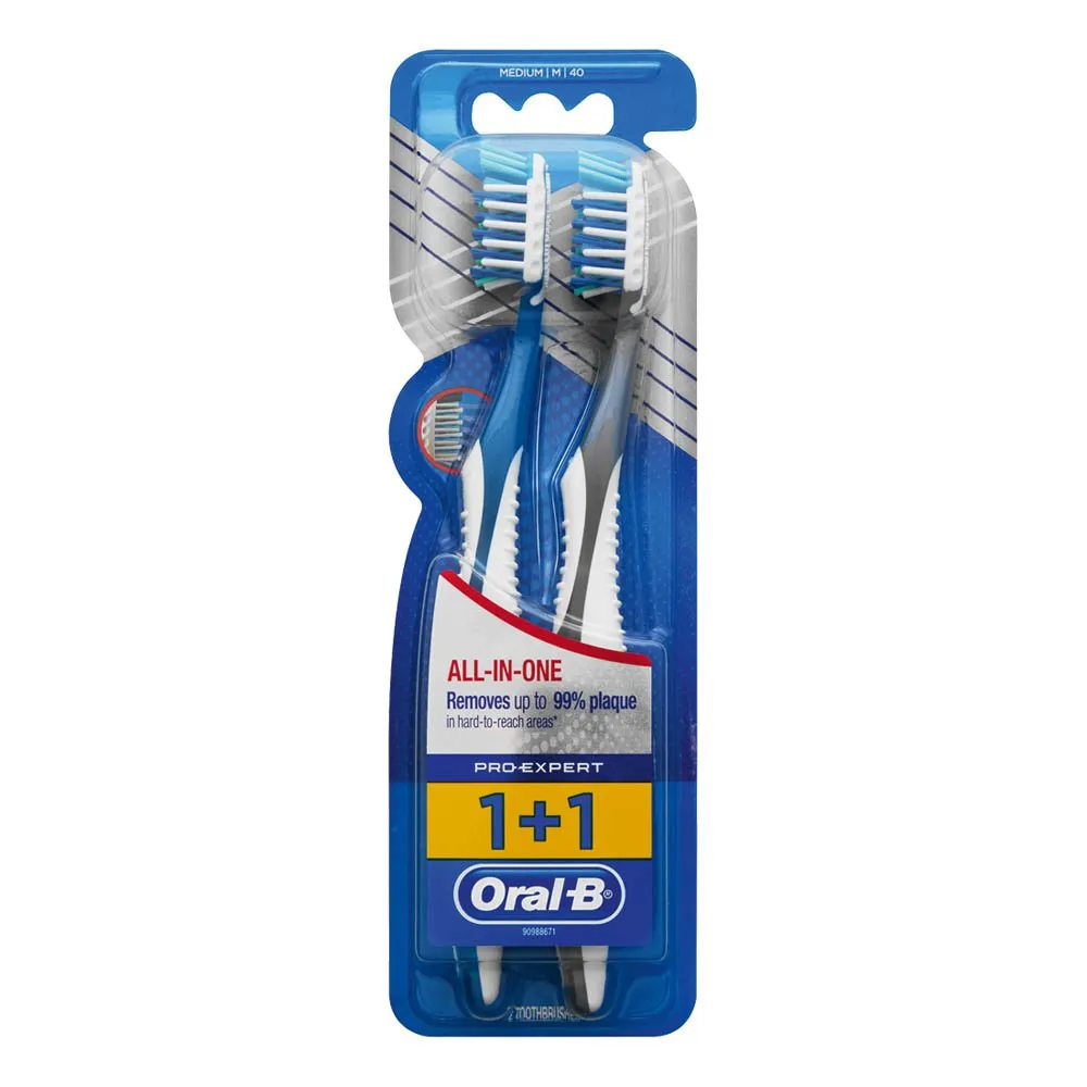 Brosse à dents Oral B Pro Expert All In One 40 Medium 1+1 2 Brosse à dents Oral B Pro Expert All In One 40 Medium 1+1