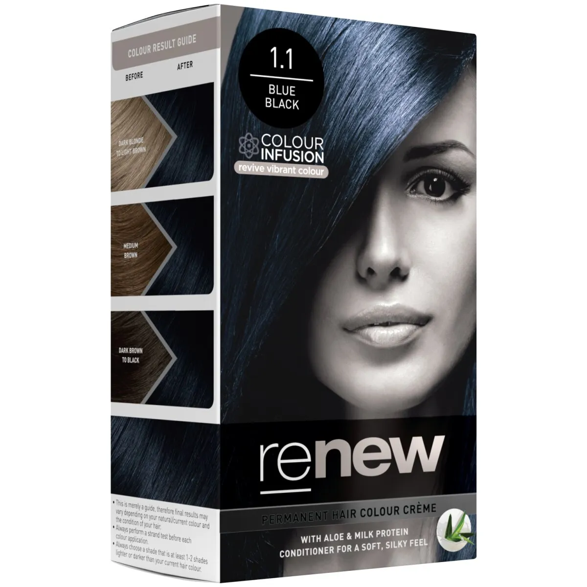 Crème colorante permanente pour cheveux Renew Bleu Noir 2 Crème colorante permanente pour cheveux Renew Bleu Noir
