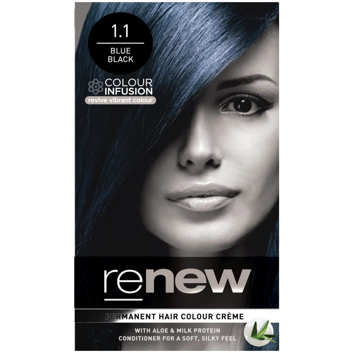 Crème colorante permanente pour cheveux Renew Bleu Noir 3 Crème colorante permanente pour cheveux Renew Bleu Noir – Image 2