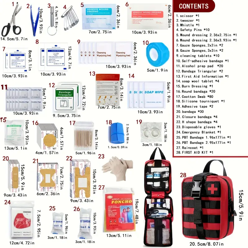 Trousse de premiers secours universelle de 205 pièces 3 Trousse de premiers secours universelle de 205 pièces – Image 2