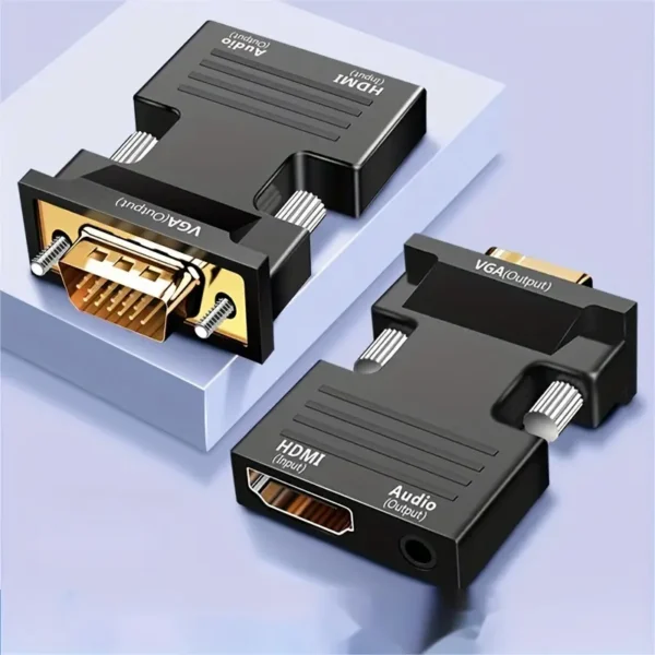 Adaptateur HDMI vers VGA avec audio, interface ligne HD – Image 4