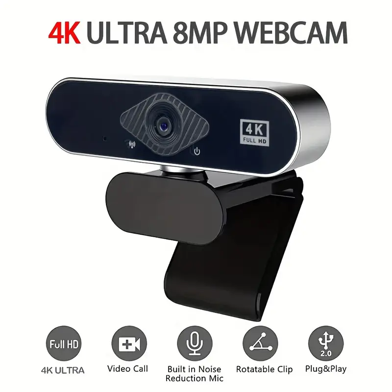Webcam EXHQDR Ultra HD 4K pour PC - Mise au point automatique 2 Webcam EXHQDR Ultra HD 4K pour PC - Mise au point automatique