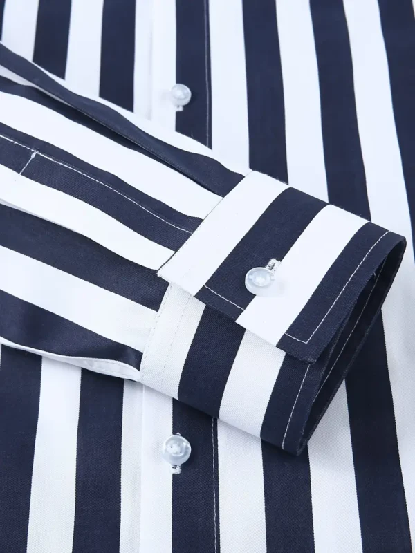 Chemise élégante à manches longues et rayures verticales – Image 8