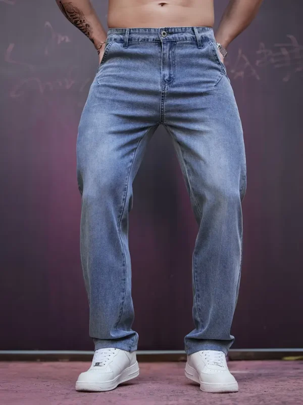 Pantalon homme coupe droite délavé en lyocell 2025 – Image 7