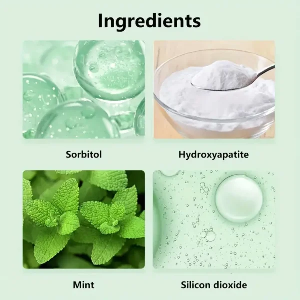 60 comprimés de nanohydroxyapatite, dentifrice blanchissant à croquer – Image 2