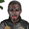 Masque en latex noir, caoutchouc naturel