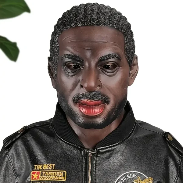 Masque en latex noir, caoutchouc naturel