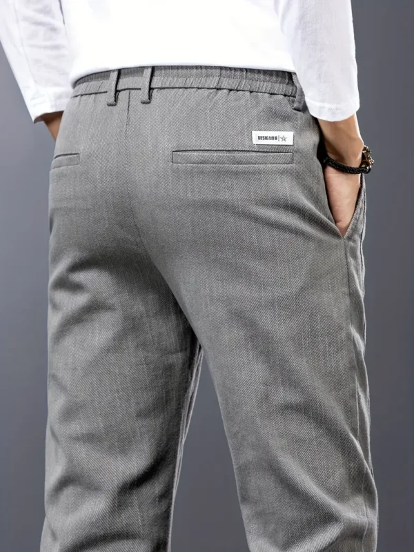 Pantalon slim uni pour homme avec poches – Image 17
