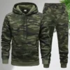 Sweat à capuche camouflage et ensemble sport pour homme