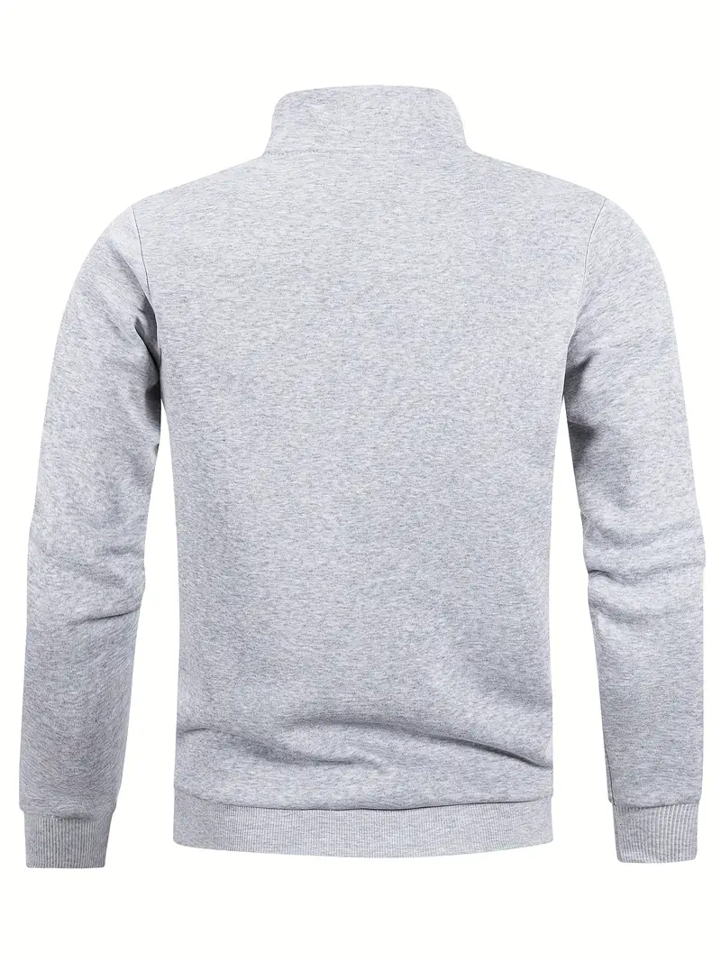 Sweat-shirt homme à col montant, doublure polaire 4 Sweat-shirt homme à col montant, doublure polaire – Image 3