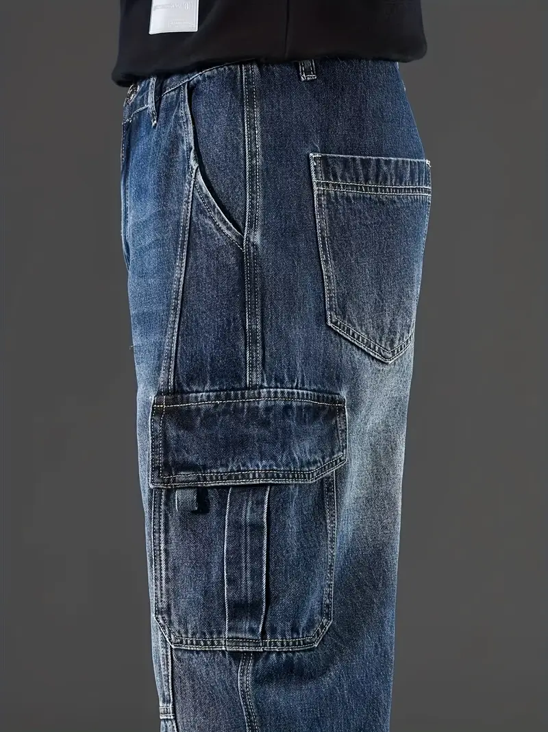 Jean décontracté ample taille moyenne pour homme 4 Jean décontracté ample taille moyenne pour homme – Image 3