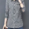 Chemise à carreaux à manches longues tendance pour femme Chemise à carreaux à manches longues tendance pour femme 4 mai 2025 Kotazando