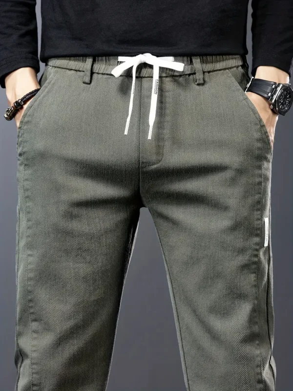 Pantalon slim uni pour homme avec poches – Image 31