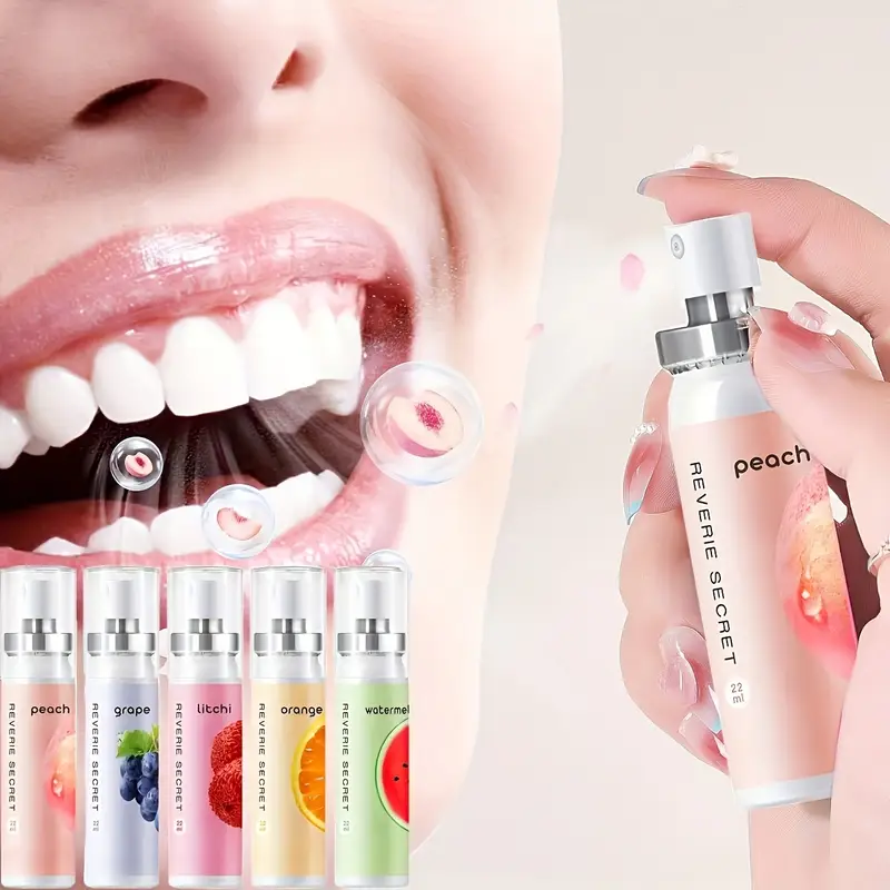 Lot de 5 sprays rafraîchissants pour l'haleine aux fruits (20 ml chacun) 2 Lot de 5 sprays rafraîchissants pour l'haleine aux fruits (20 ml chacun)