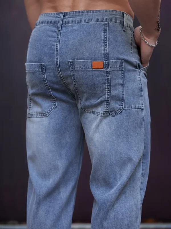 Pantalon homme coupe droite délavé en lyocell 2025 – Image 6