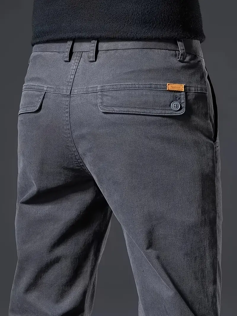 Pantalon droit en coton mélangé premium pour homme 2 Pantalon droit en coton mélangé premium pour homme