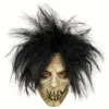 Masque de zombie effrayant aux cheveux noirs et sauvages 9 avril 2025 Kotazando