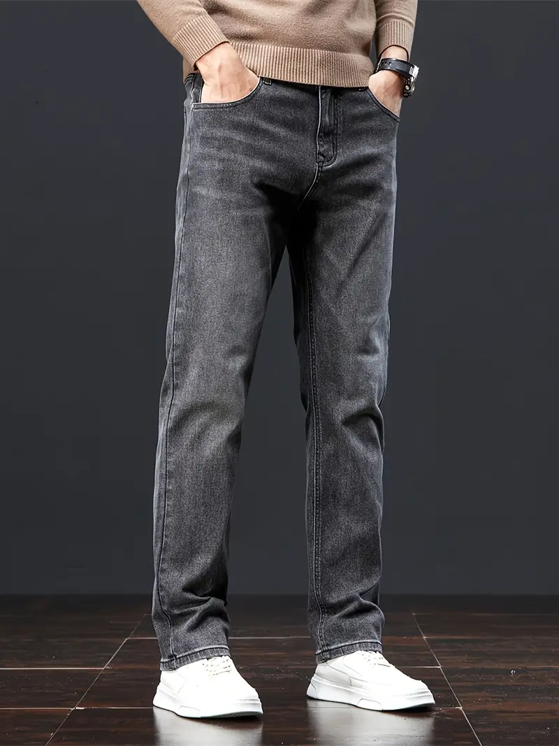 Jean gris classique pour homme 10 Jean gris classique pour homme – Image 9