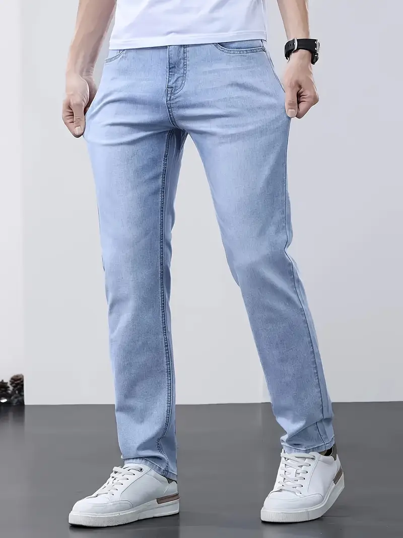 Jean slim bleu clair pour homme 5 Jean slim bleu clair pour homme – Image 4