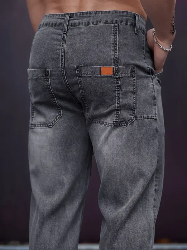 Pantalon homme coupe droite délavé en lyocell 2025 – Image 14