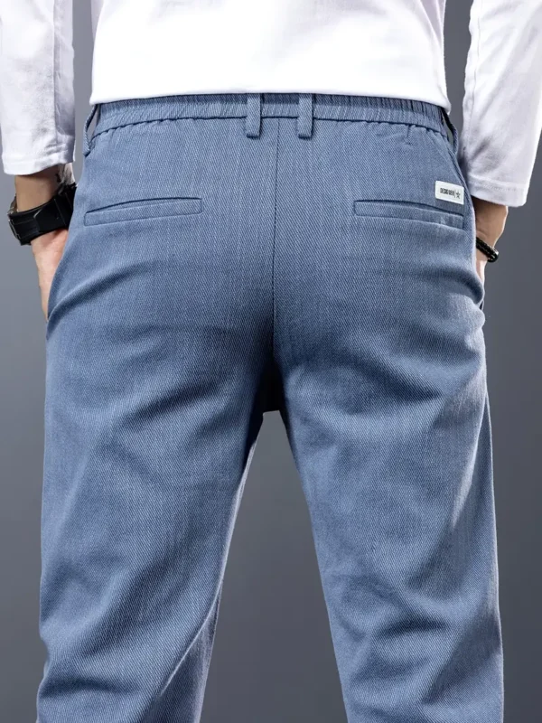Pantalon slim uni pour homme avec poches – Image 23