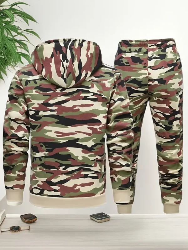 Sweat à capuche camouflage et ensemble sport pour homme – Image 13