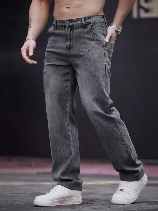 Pantalon homme coupe droite délavé en lyocell 2025 – Image 16