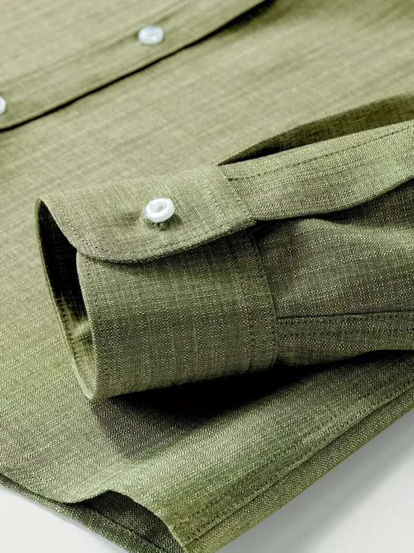 Chemise décontractée à manches longues et boutonnée pour homme avec poche poitrine – Image 14
