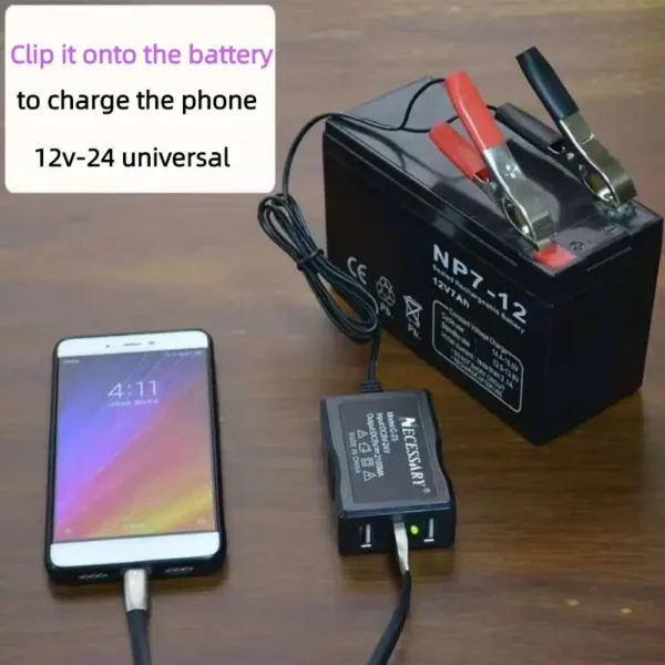 Chargeur USB 12 V à 24 V pour téléphones portables