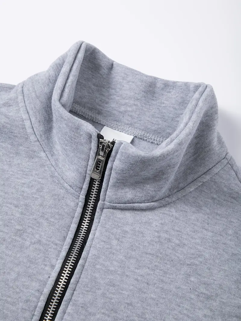 Sweat-shirt homme à col montant, doublure polaire 5 Sweat-shirt homme à col montant, doublure polaire – Image 4