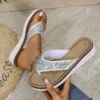 Sandales plates tendance d'été à bout ouvert pour femme Sandales plates tendance d'été à bout ouvert pour femme avec strass scintillants 4 mai 2025 Kotazando