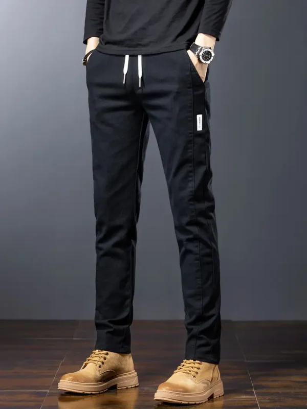 Pantalon slim uni pour homme avec poches – Image 5