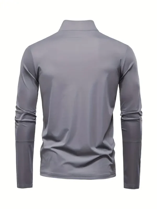 T-shirt homme manches longues demi-zippé – Image 3