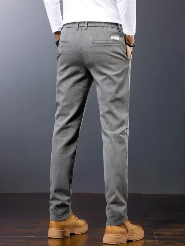 Pantalon slim uni pour homme avec poches – Image 30