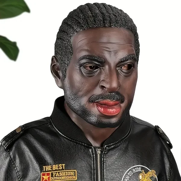 Masque en latex noir, caoutchouc naturel – Image 6
