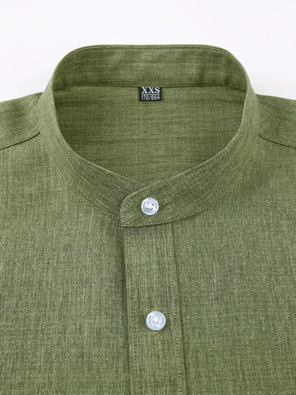 Chemise décontractée à manches longues et boutonnée pour homme avec poche poitrine – Image 12