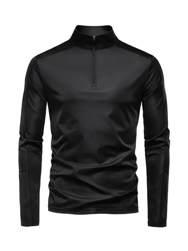 T-shirt homme manches longues demi-zippé – Image 16