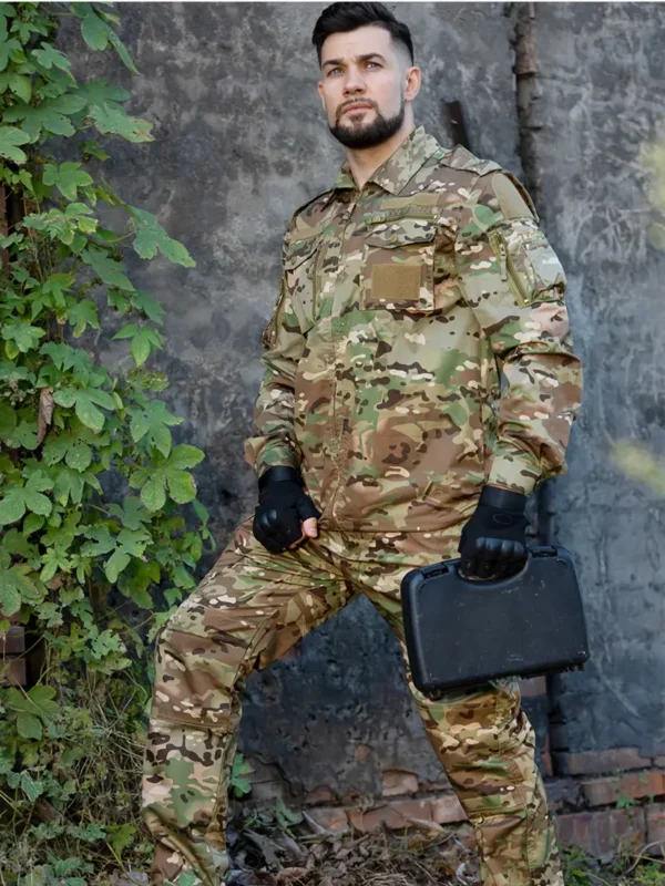 Tenue d'entraînement camouflage à manches longues – Image 2
