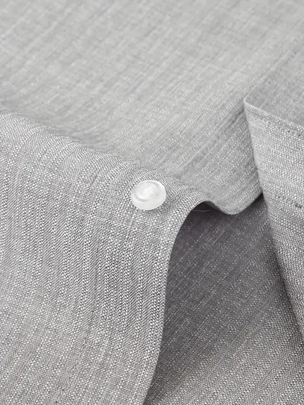 Chemise décontractée à manches longues et boutonnée pour homme avec poche poitrine – Image 8