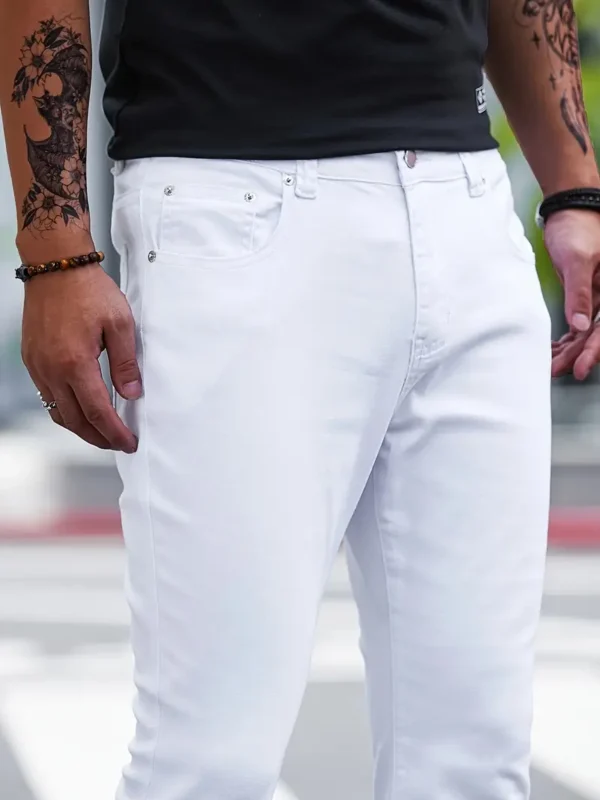 Jean évasé en denim extensible pour homme – Image 6