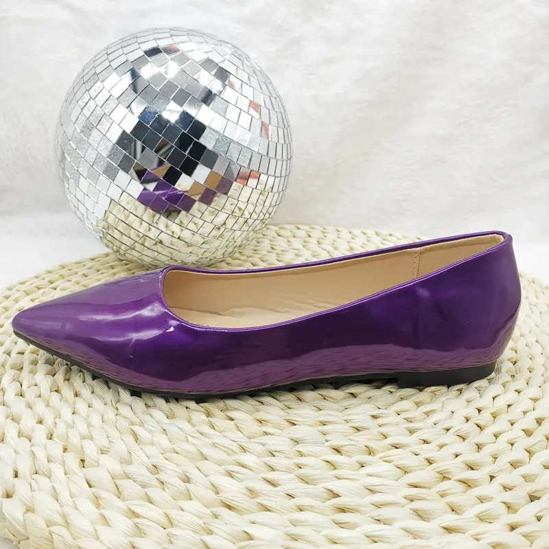 Ballerines élégantes violettes à bout pointu pour femme 7 Ballerines élégantes violettes à bout pointu pour femme – Image 6