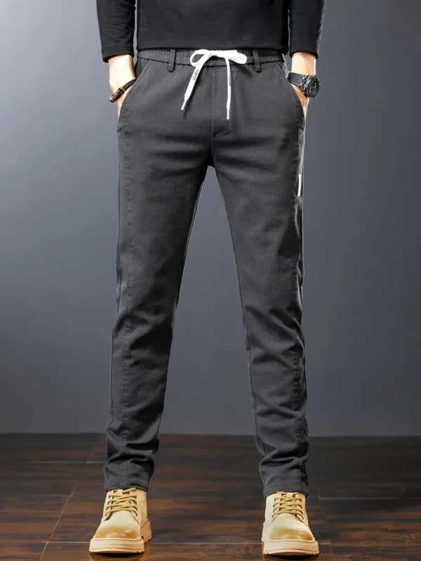 Pantalon slim uni pour homme avec poches – Image 26