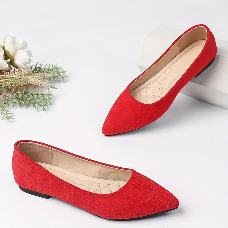 Élégantes ballerines vertes à bout pointu pour femme 8 Élégantes ballerines vertes à bout pointu pour femme – Image 7