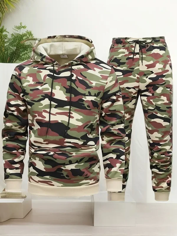 Sweat à capuche camouflage et ensemble sport pour homme – Image 12