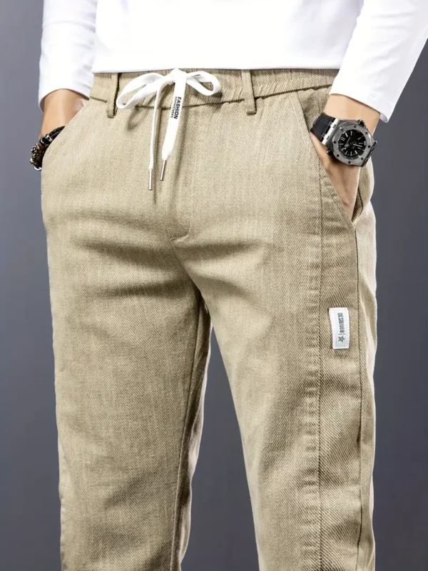 Pantalon slim uni pour homme avec poches – Image 12