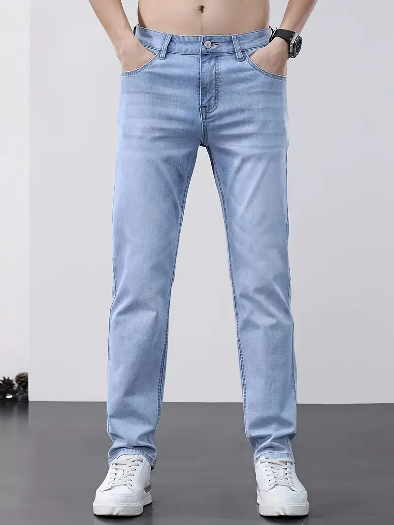 Jean slim bleu clair pour homme 4 Jean slim bleu clair pour homme – Image 3
